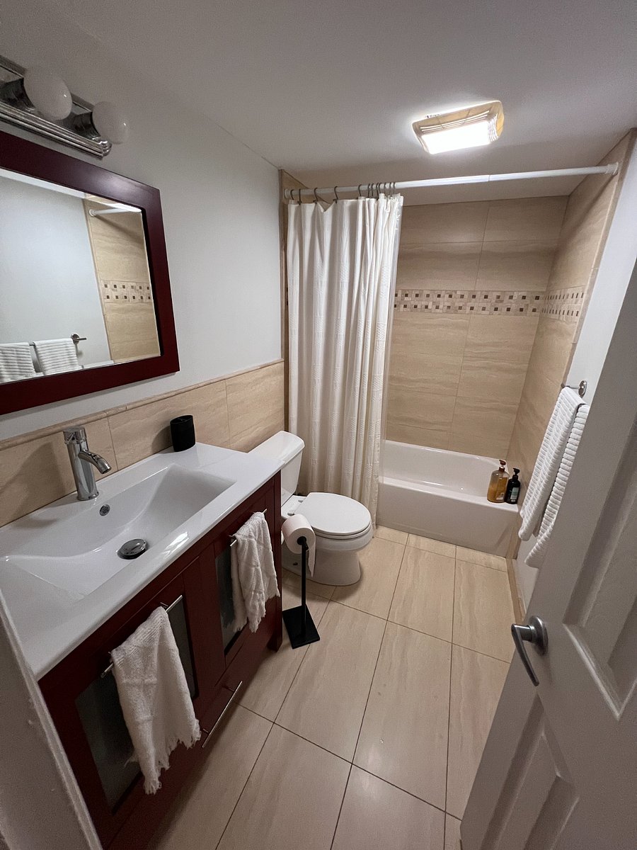 Detached guest bathroom