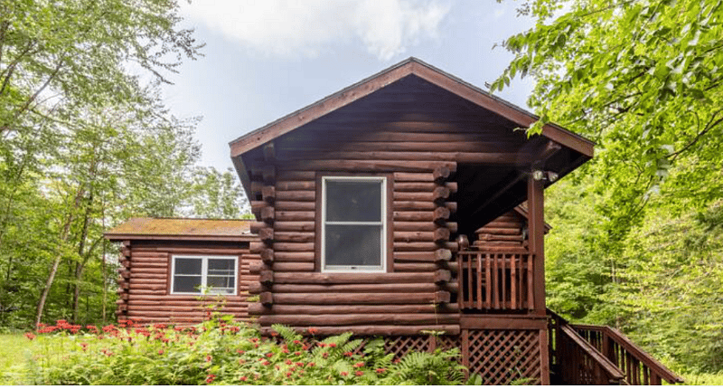 Back of the cabin - view from the driveway