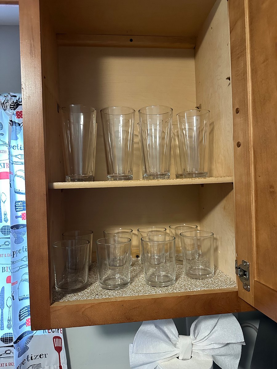 Tall water glasses and short glass ware