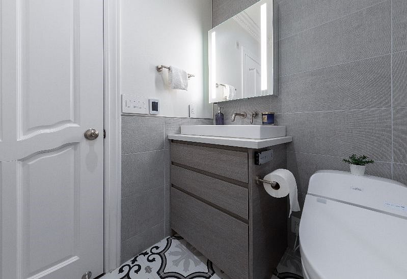 Primary bathroom has walk-in shower, heated floors and Toto washlet toilet