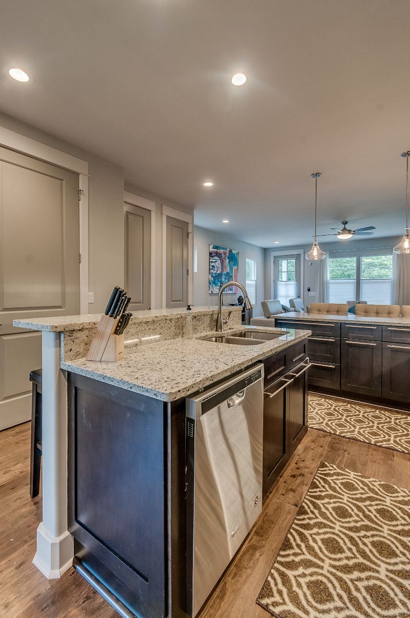 Dishwasher, Keurig and all the cooking essentials you need. Even plenty of spices for cooking. 