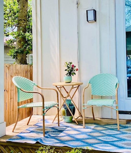 Thoughtful backyard touches with seating