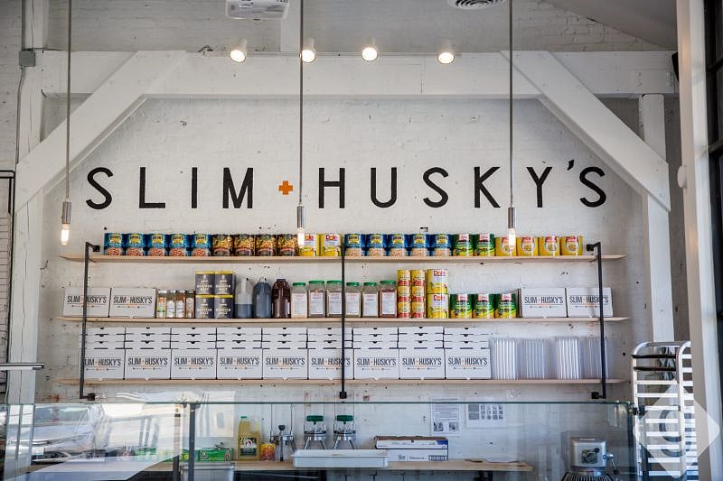 Slim Husky's down from the house