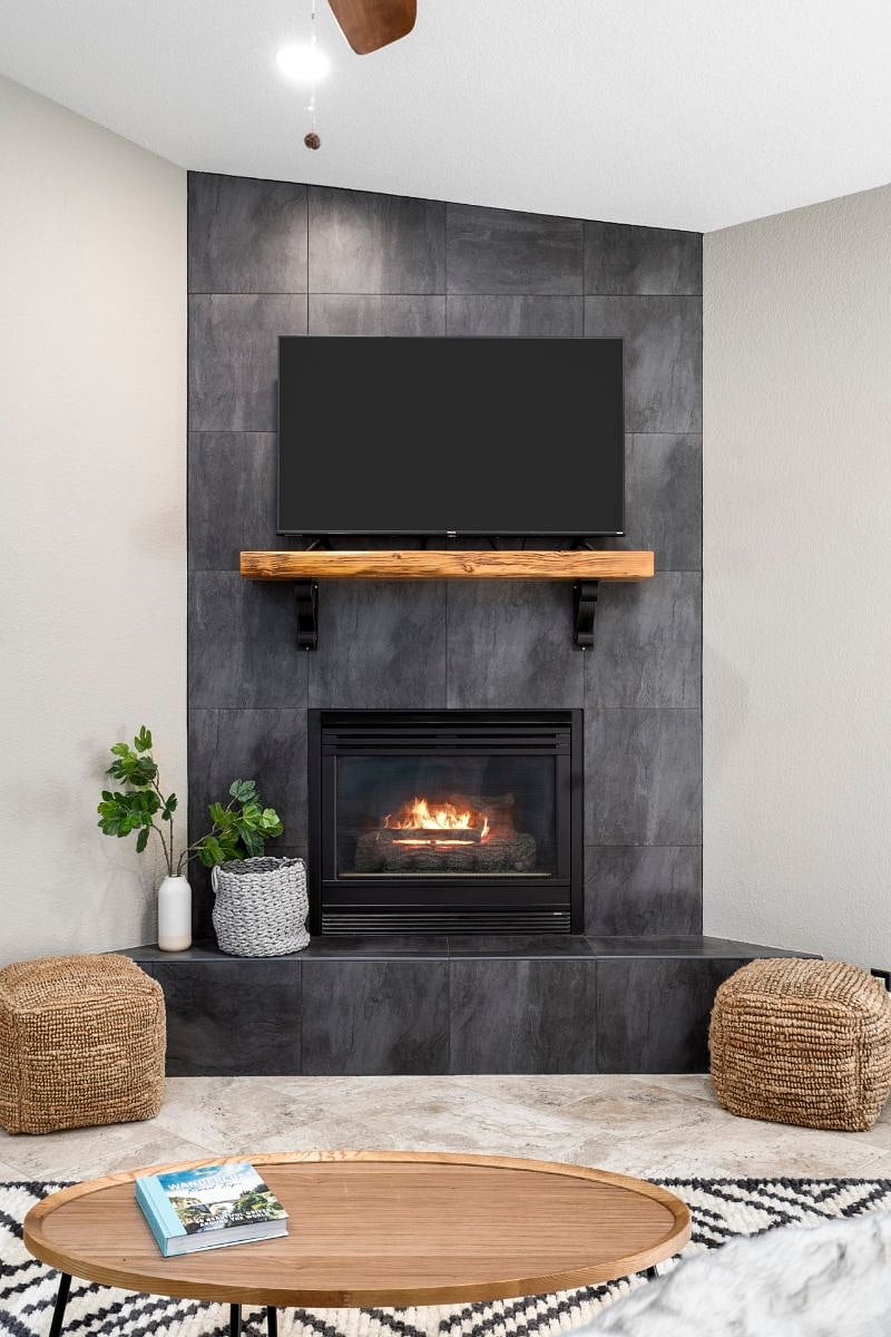 Gas fireplace in Family Room