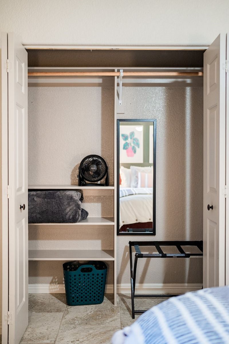 All bedrooms have blackout blinds, fans, luggage racks and noise machines for a great night sleep.