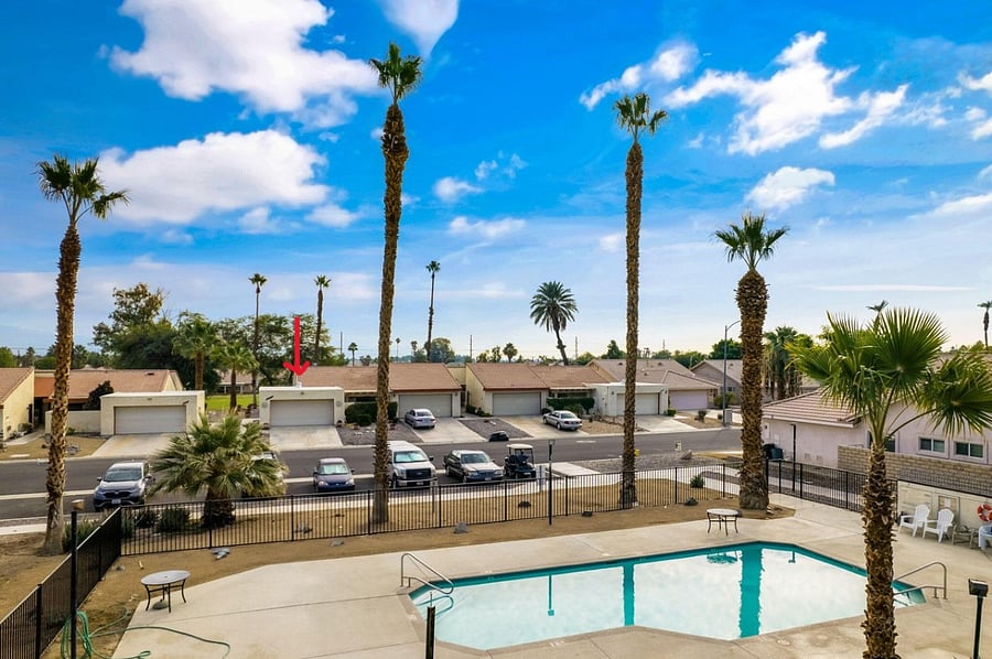 Our community pool and spa located across from our property.