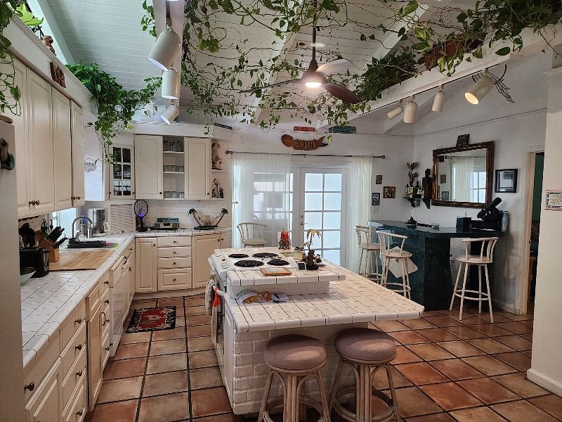 Kitchen with bar