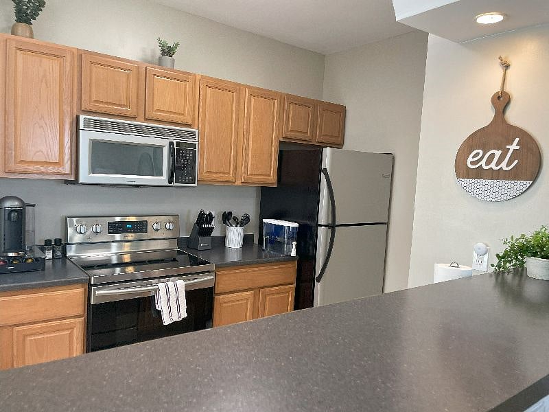 Fully stocked kitchen