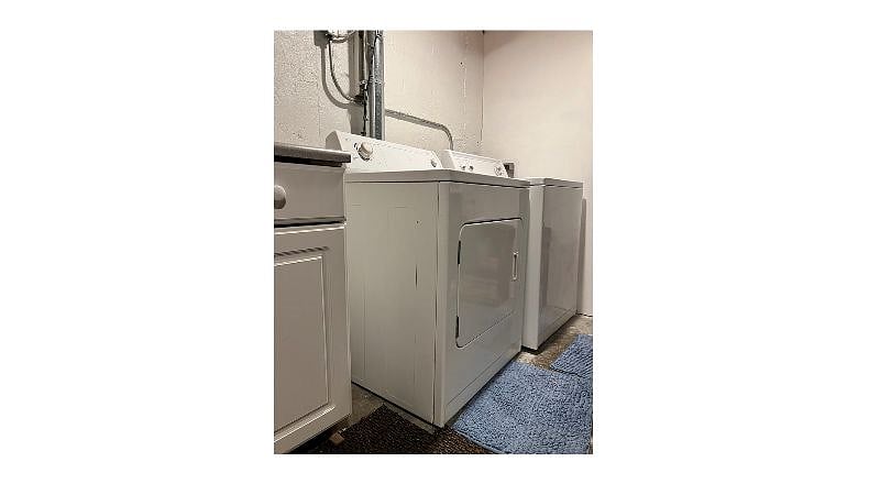 Laundry is free but shared with the upstairs tenant
