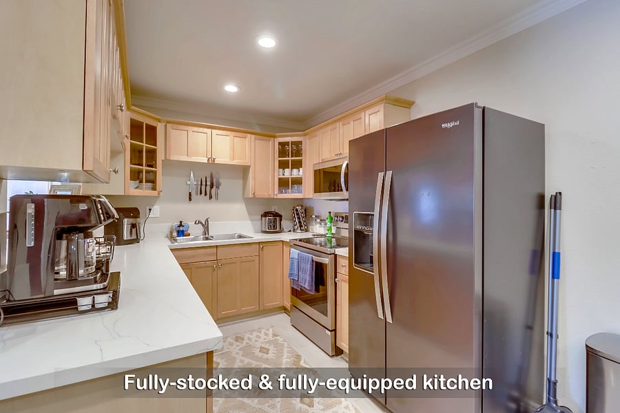 Everything you need for breakfast, lunch & dinner is in our fully-equipped kitchen