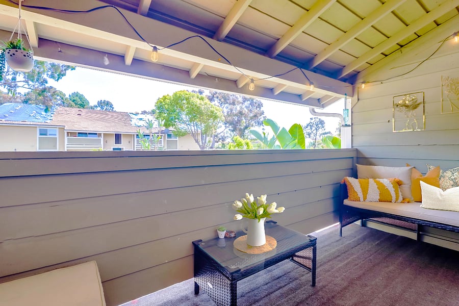 Here's a peaceful spot to enjoy meals together or to unwind after a busy day