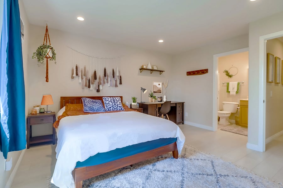 Enjoy the convenience of having a bathroom in your private space in Bedroom 2