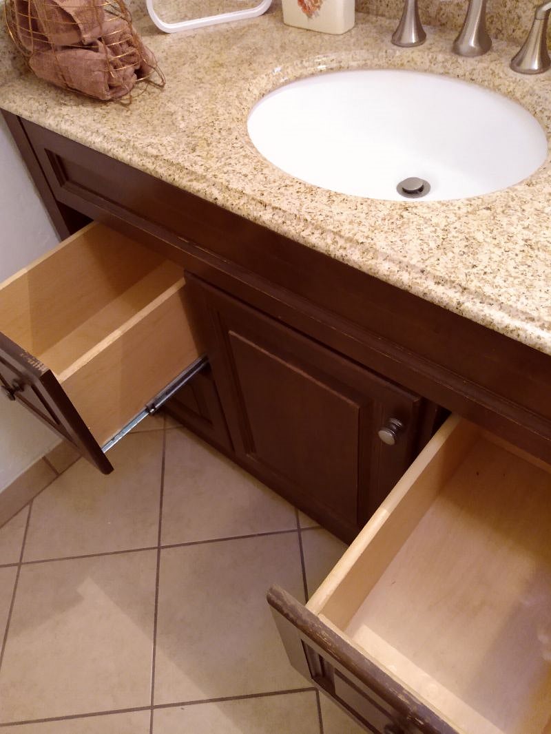 Lots of bathroom storage