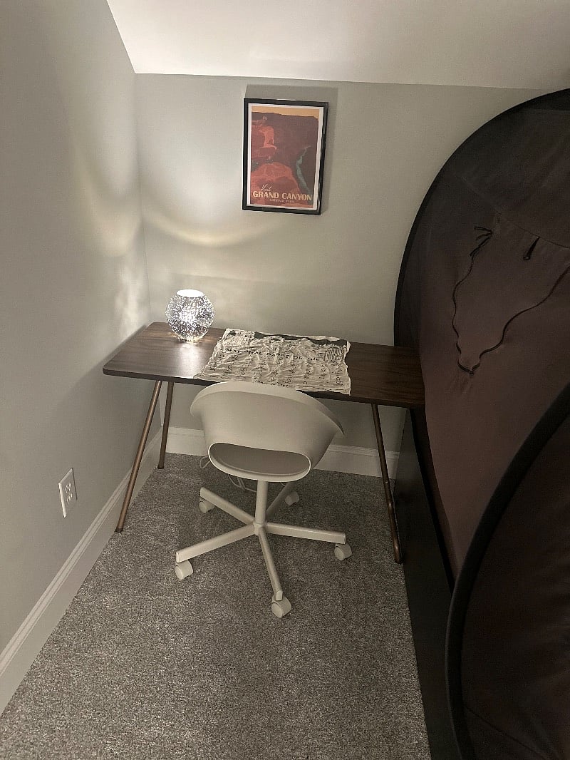 Desk area to work from home or to get to work planning your next vacation.