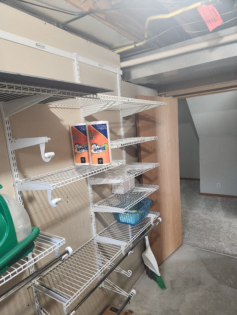 Laundry room shelving