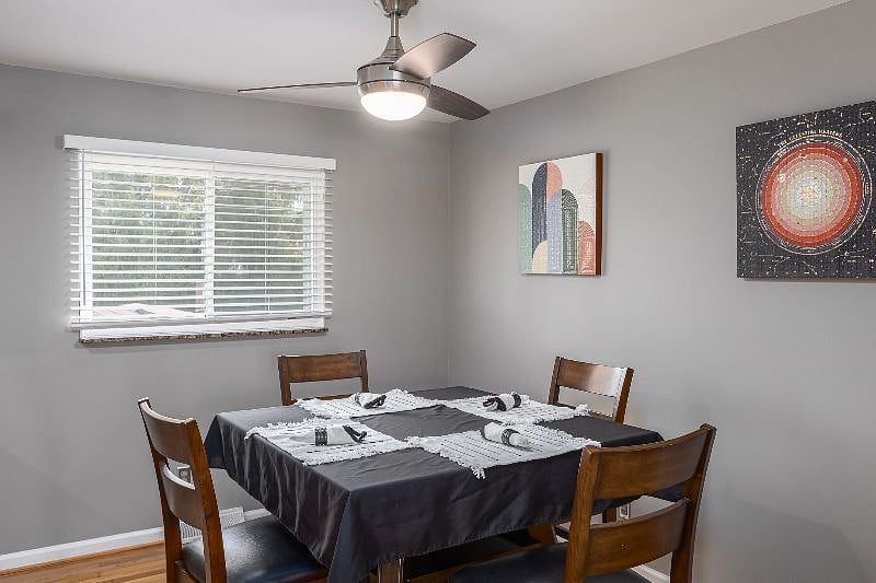 Dining area -- 2 additional chairs located in basement if needed.