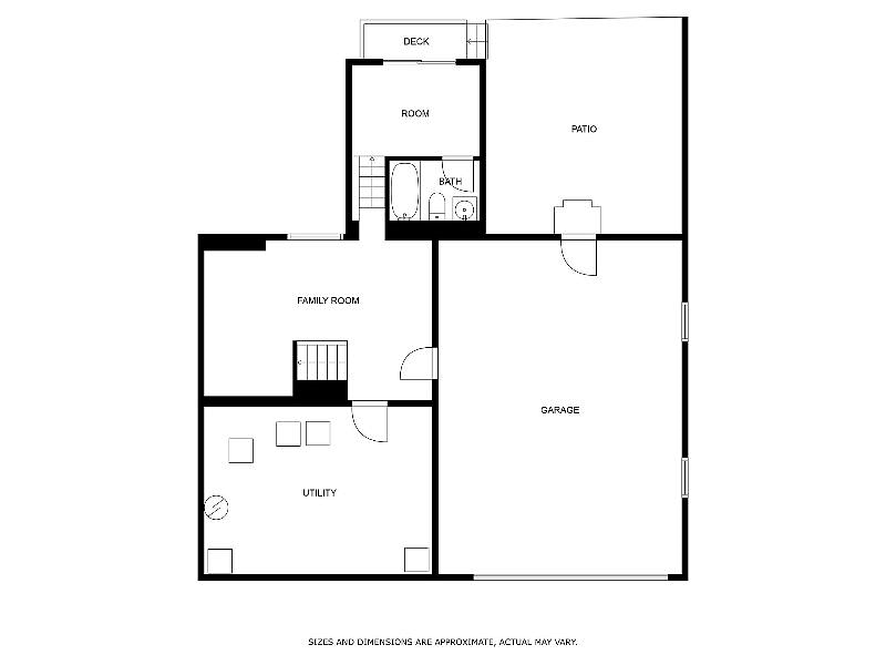 Lower level floor plan