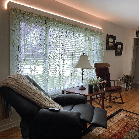 Rejuvenate with the heat and massage recliner in the shared living room.  Note the manufacturer specifies 300lb weight limit.