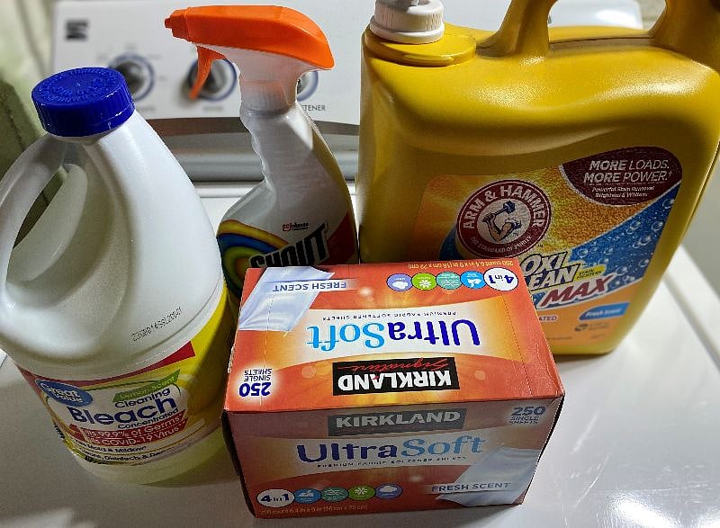 Laundry supplies are provided for your use.
