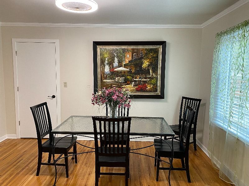 Shared dining room.  The entrance to Suite 2 is shown