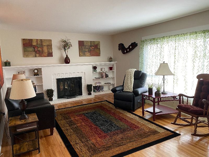 Shared living room on the main floor.  This is a nice place to relax or visit.