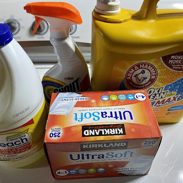 Laundry supplies are provided for your use.