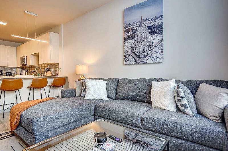 Designed with sectional sofa to provide the perfect retreat after a busy day