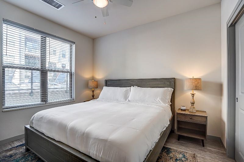 Unwind in style in our modern bedroom
