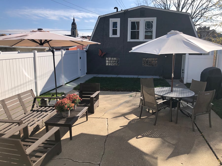 Back yard is fully fenced and gated 