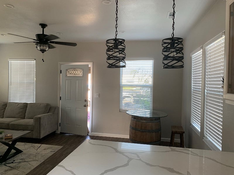 Dining area, open floor plan to kitchen and living room