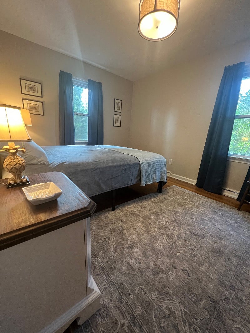 Bedroom #2 with Queen bed, desk and large closet