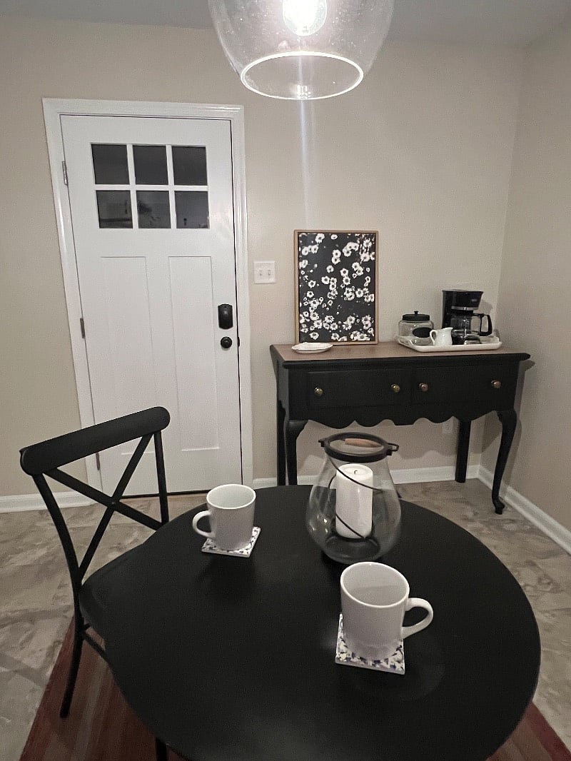 Dinette with coffee bar