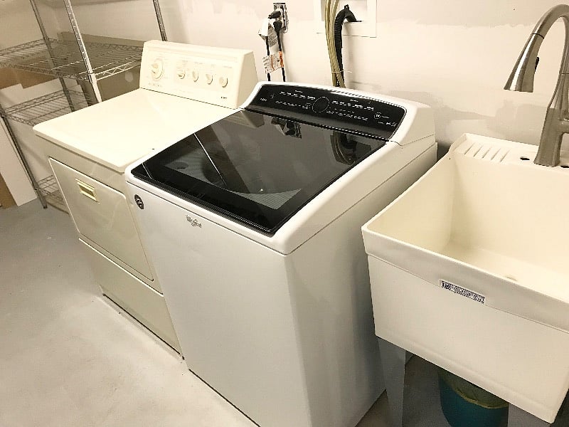 Shared laundry in the basement
