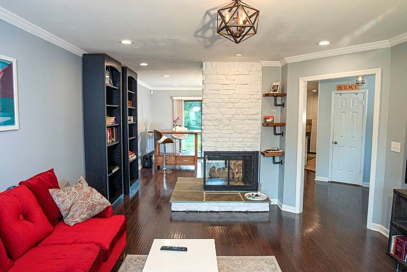 Spacious open-concept living room