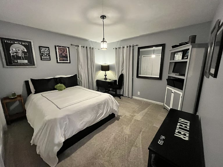 Updated guest bedroom