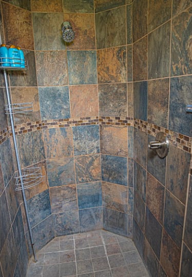 Spacious shower in master bathroom
