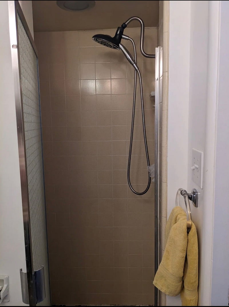 Shower in 1/2 bath