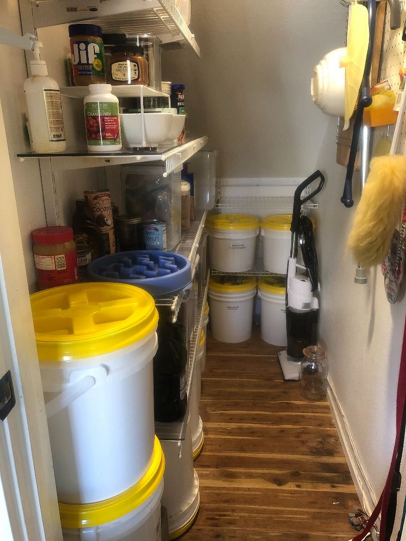 Kitchen pantry with space for tenants food storage.
