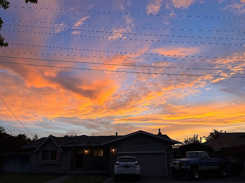 Sunset in mid-June, from private patio.