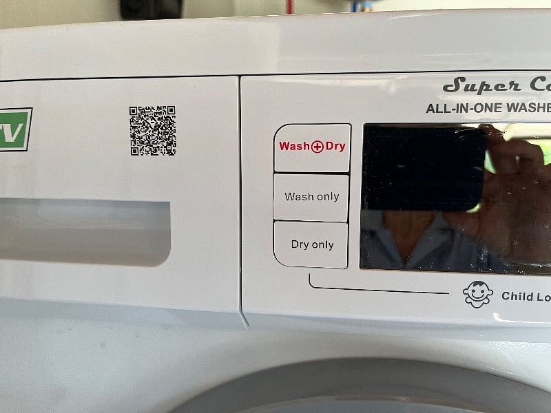Washer and dryer combo. Fun to use.