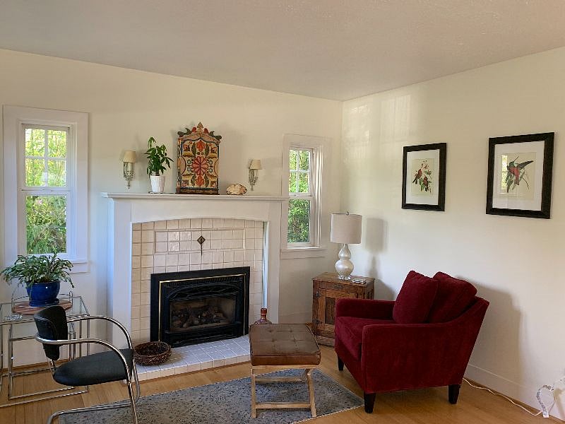 Great room Fireplace reading area