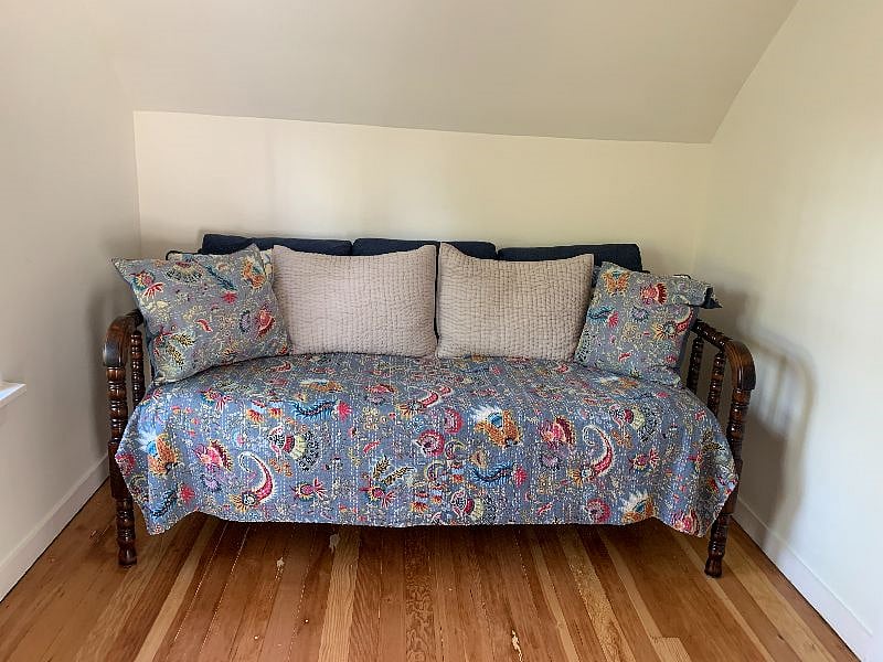 Single bed upstairs.