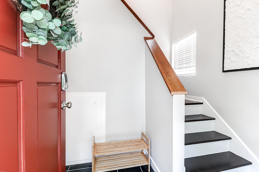 Upstairs unit and welcoming foyer