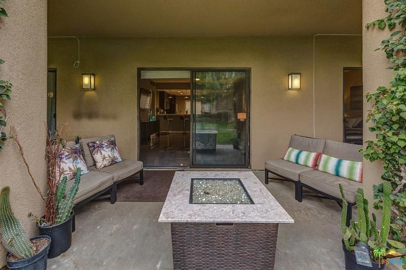 Outside Patio with Fire Pit and seating area for 4