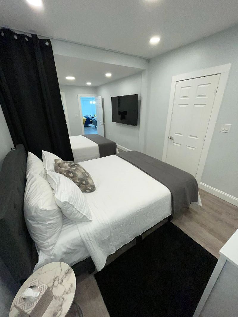 Master bedroom with partition
