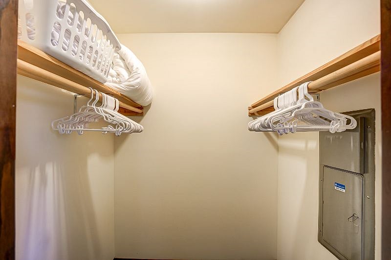 Organize in style with our walk-in closet