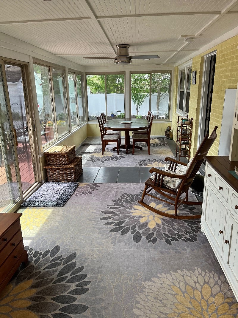 Sunroom for peaceful privacy and meal time.