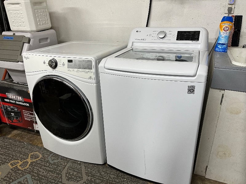 Washer and Dryer in garage