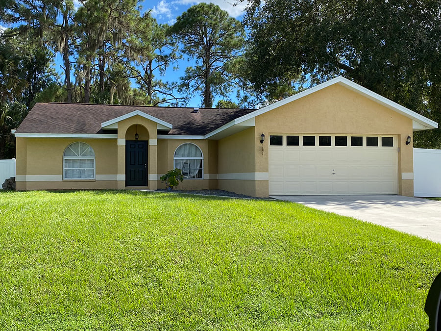 Large driveway and garage storage included