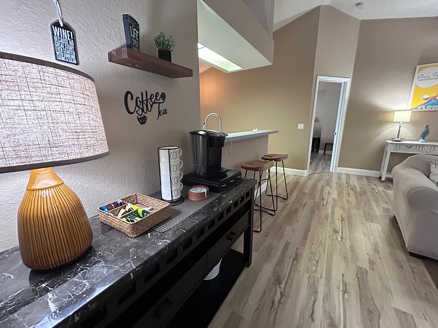 Bar counter for extra seating